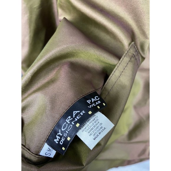 Mycra Pac Designer Reversible trench coat Burgundy/Bronze haze green - Picture 7 of 13